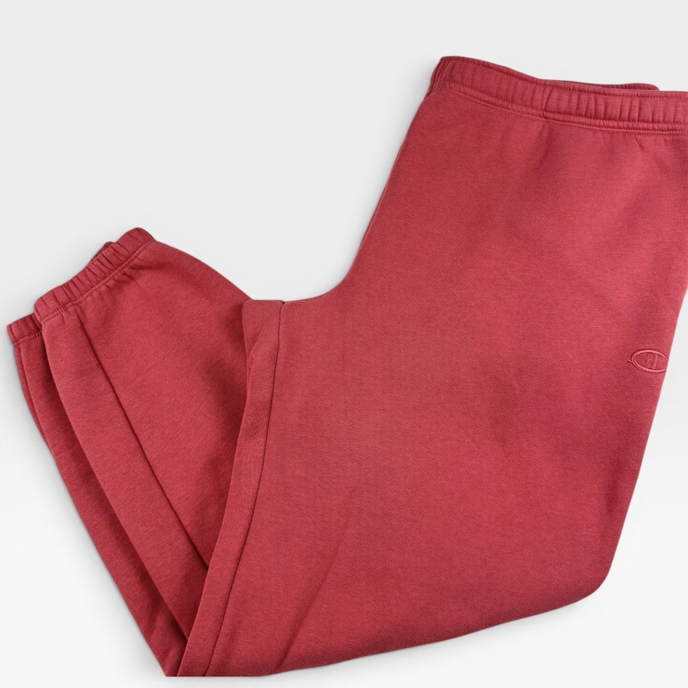 CHAMPION Powerblend Fleece Boyfriend Jogger Sweatpants Womens XL Red Activewear